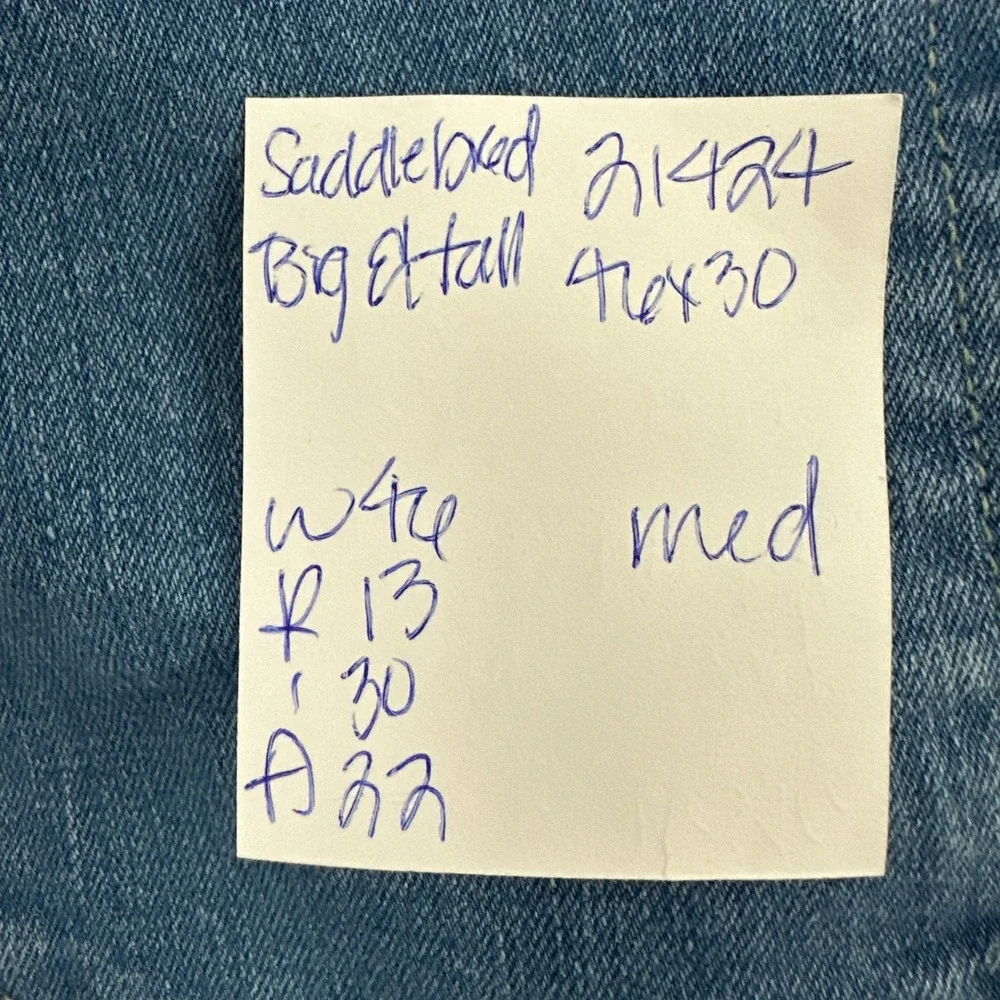 Saddlebred Jeans Mens 46x30 Blue Relaxed Fit Big & Tall Medium Wash Denim